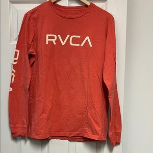 RVCA Bold Red Long Sleeve Tee